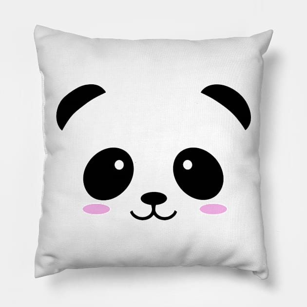 Panda Pillow by MinimalistTShirts