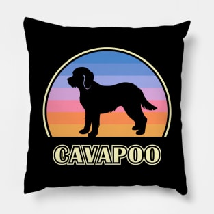 Cavapoo Vintage Sunset Dog Pillow