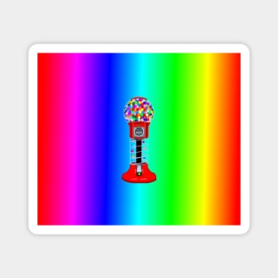 Rainbow Gumball Machine Magnet