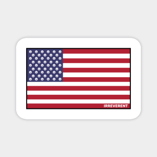 Irreverent Collection: USA Flag with smiley faces Magnet