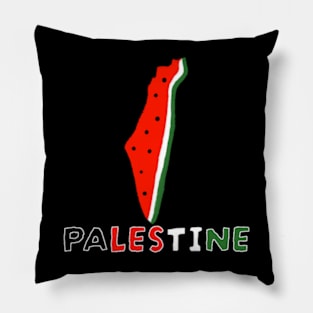 Palestine Palestinian Watermelon Map Patriotic Ceasefire Tee for Rallys Protests and Solidarity 2024 Pillow