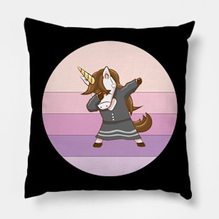 dabbing unicorn Pillow