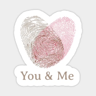 Fingerprint Heart - You & Me - Love Magnet