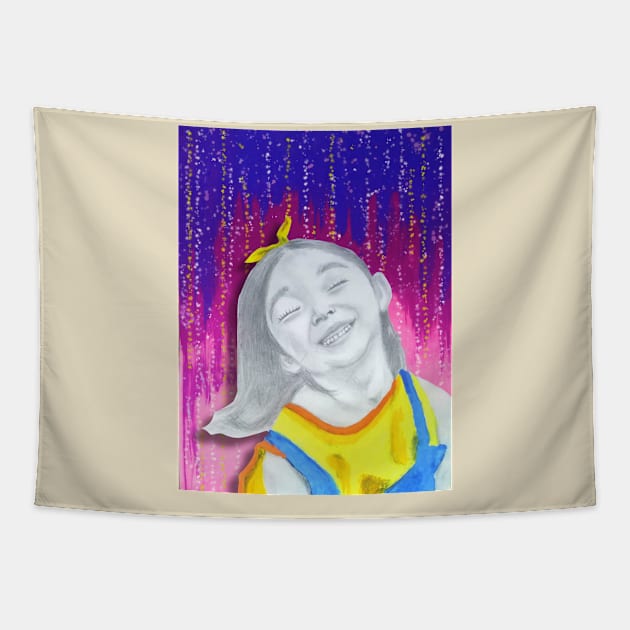 falling stars chinny Tapestry by chachazart