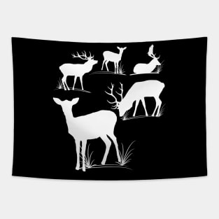 roe deer, stag, wild animal, hunting, hunter, forest Tapestry