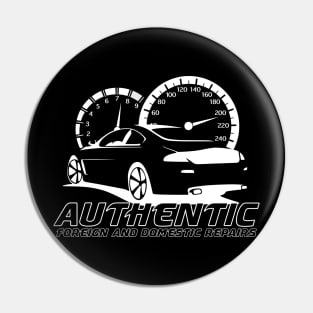 Authentic Auto White Logo Front Pin