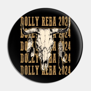 Dolly & Reba '24: Stylish Tee Supporting Two Country Icons Pin