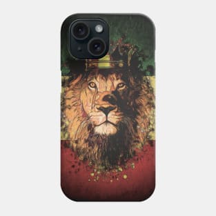 Rasta Lion Splatter Painting Phone Case