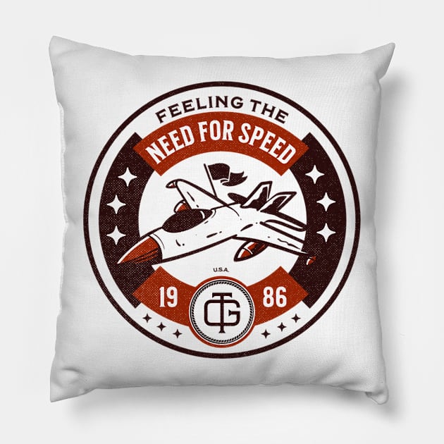 Flying Into the Danger Zone Because You Need Speed Pillow by Contentarama