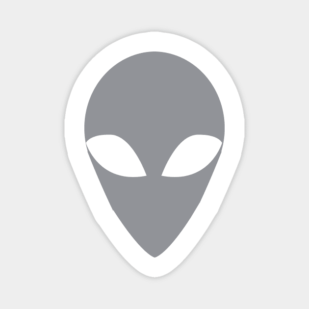 Alien Grey Magnet by Wickedcartoons