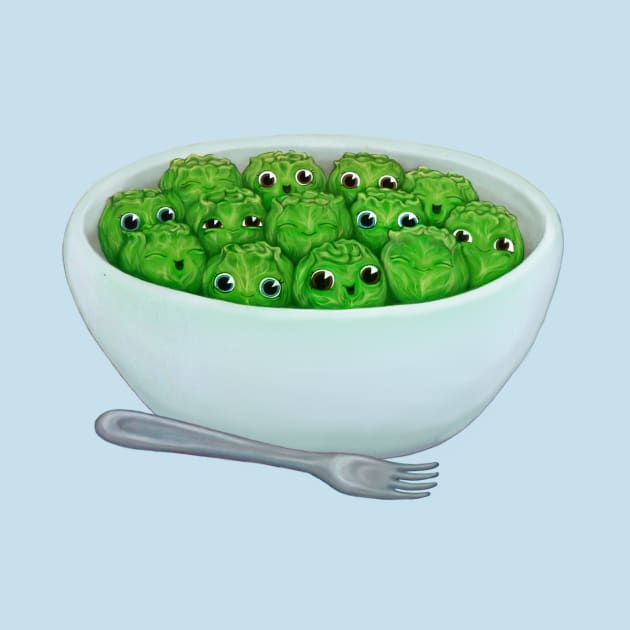 happy kawaii brussels sprouts by art official sweetener