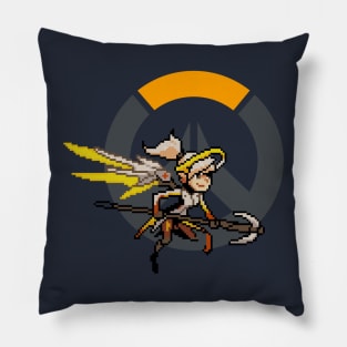 Overwatch - 16-Bit Mercy W/ Logo Pillow