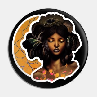 Woman with Flower Hair Pin