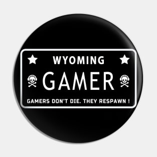 Wyoming State. Gamer. Pin