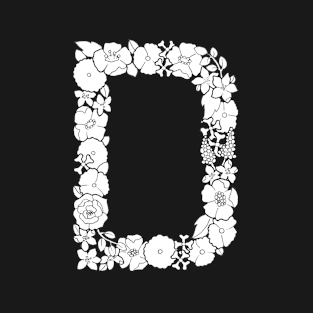 Floral Letter D T-Shirt