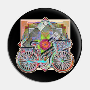 Summer In The City On A Bicycle Pin