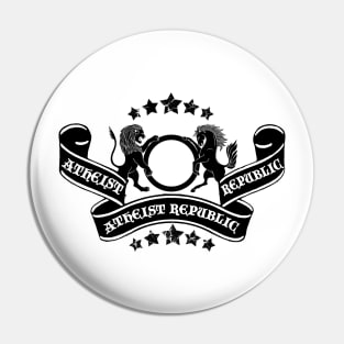 Atheist Republic Logo - Banner & Stars Pin