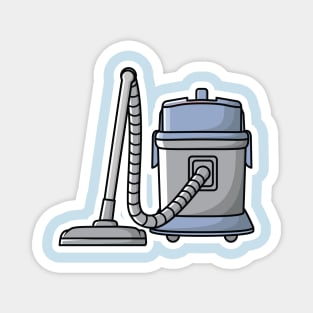 Vacuum Cleaner Machine Sticker vector illustration. Cleaning service object icon concept. Home cleaner equipment sticker design vector with shadow. Magnet