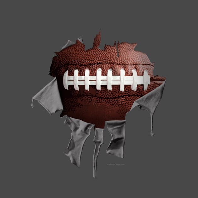 Shredded, Ripped and Torn Football by eBrushDesign