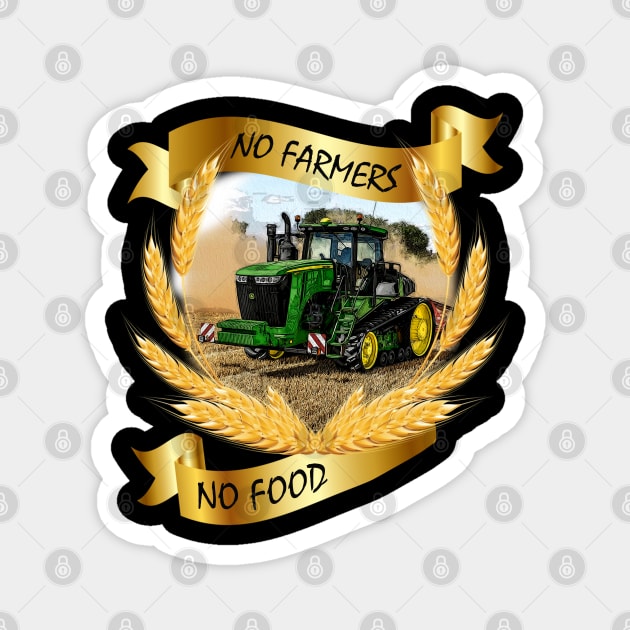 No farmers no food with us tractor Magnet by WOS