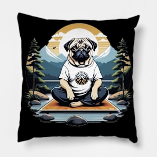 Yoga Pug Pillow