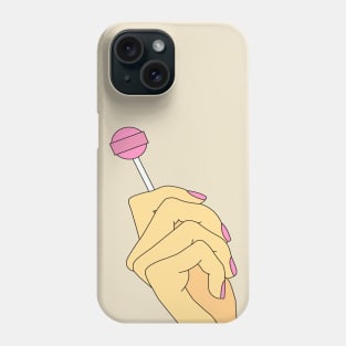 chupa chups in hand Phone Case