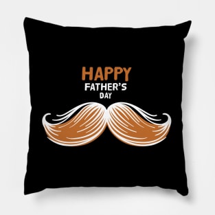 Mustache Ideology Handlebar Mustache Happy Fathers Day Pillow