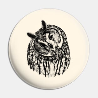 Owl portrait Pin