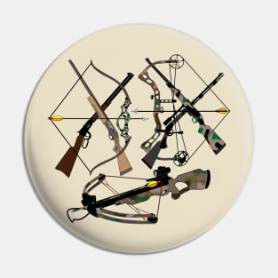 Hunting, illustration, archery, weapons, hunter toys Pin