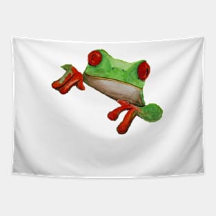 Green and red frog 2 Tapestry