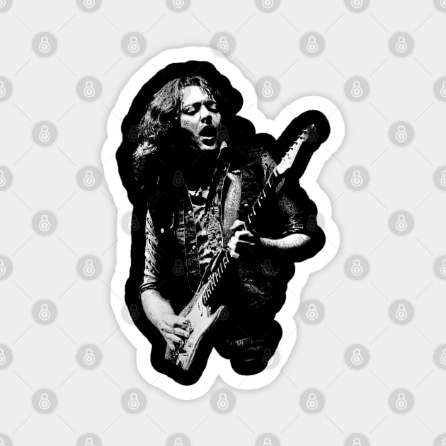 Guitar Hero Tribute Celebrate the Legendary Music of Rory Gallagher with a Stylish T-Shirt Magnet by QueenSNAKE