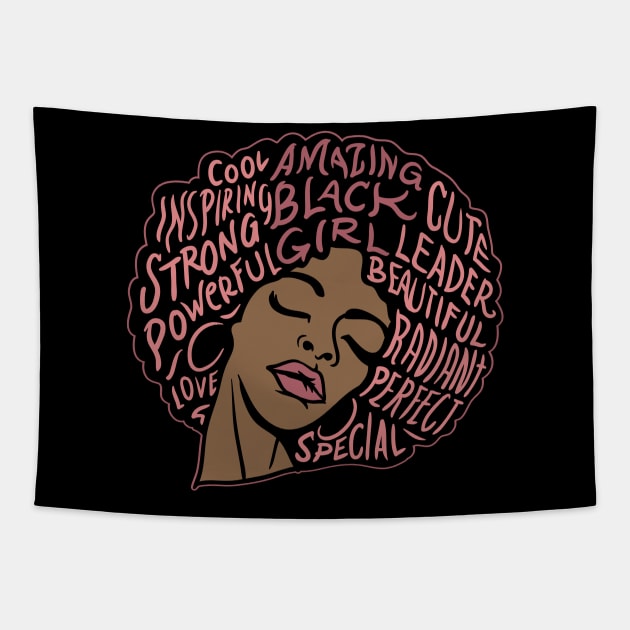 Black Girl Magic| Black Pride| Black Girl Power| Juneteenth Tapestry by GigibeanCreations