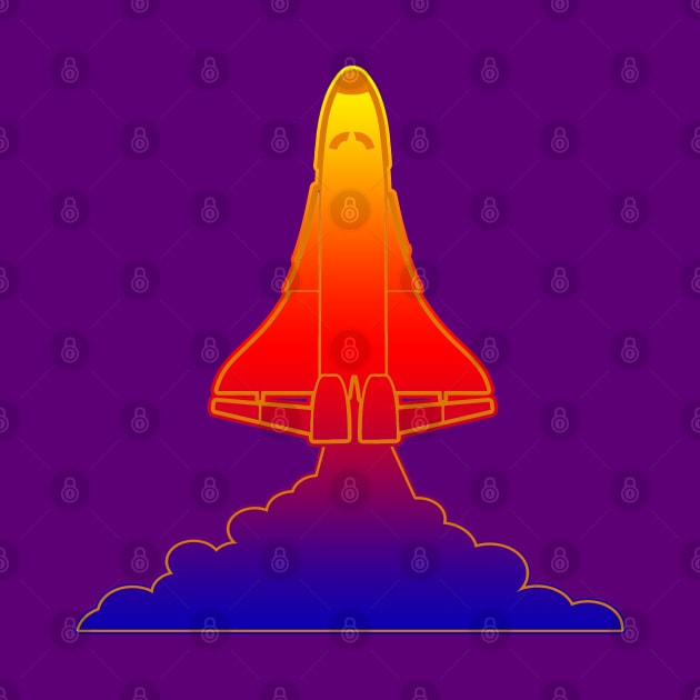 Rainbow Space Shuttle by Scar