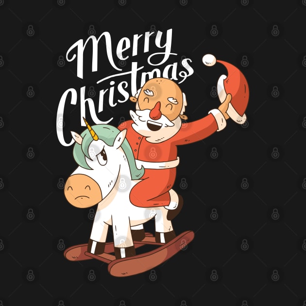 SANTA RIDING UNICORN by madeinchorley