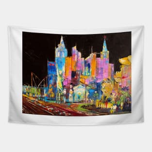 Las Vegas Cityscape Tapestry