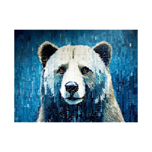 Grizzly Bear Animal Art Decor Paint T-Shirt