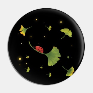 Ladybug and Gingko leaf Pin