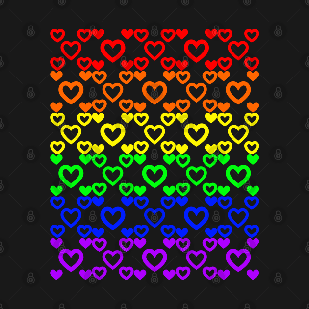 Rainbow Gay Pride Hearts by Muzehack