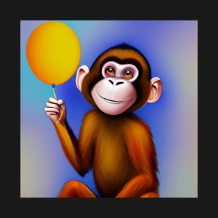 Monkey with Yellow Balloon T-Shirt