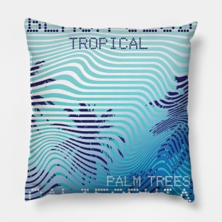 tropical California beach club palm trees Pillow