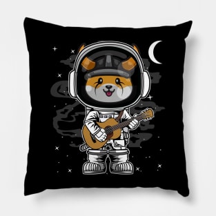 Astronaut Guitar Floki Inu Coin To The Moon Floki Army Crypto Token Cryptocurrency Blockchain Wallet Birthday Gift For Men Women Kids Pillow