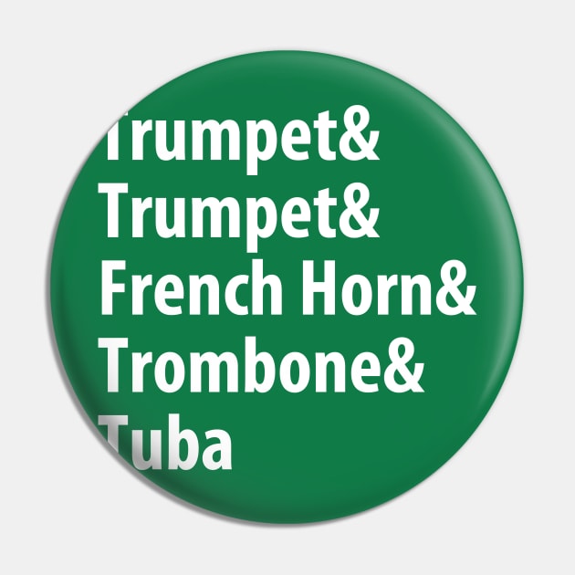 Brass Quintet Pin by Dawn Anthes