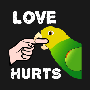 Love Hurts Double Yellow Headed Amazon Parrot T-Shirt