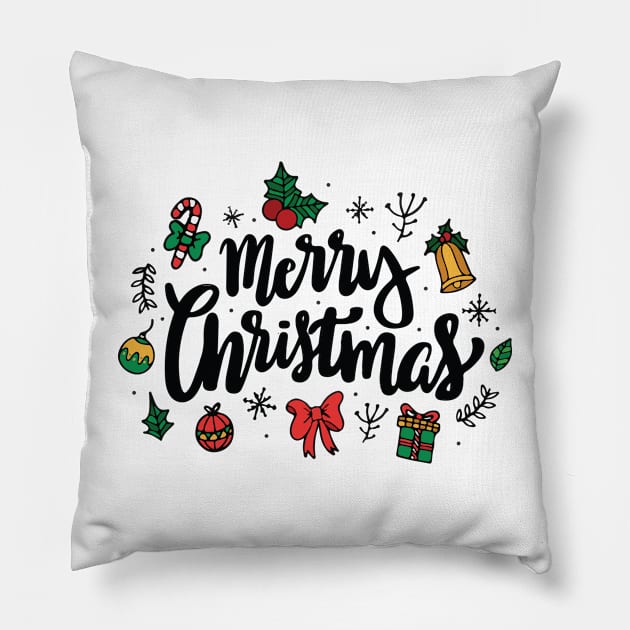 Merry Christamas Pillow by Stellar21