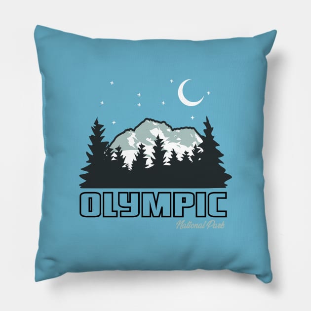 Olympic National Park Design Pillow by Terrybogard97