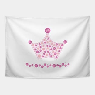 Crown with pink princess Tapestry