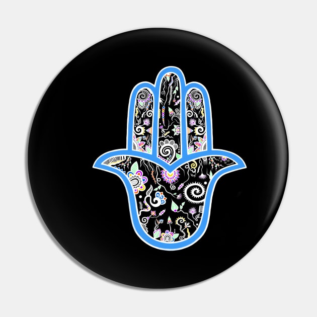 Hamsa- Peace Pin by Shanzehdesigns