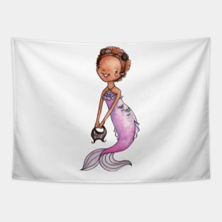 Merisol The Pink Mermaid Tapestry