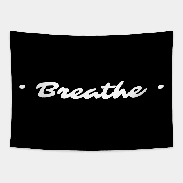 Breathe yoga design Tapestry by FOGSJ