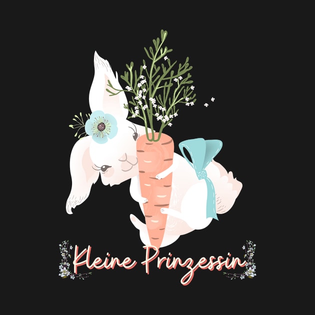 Hase Möhre Kleine Prinzessin Blumen Süß by Maggini Art